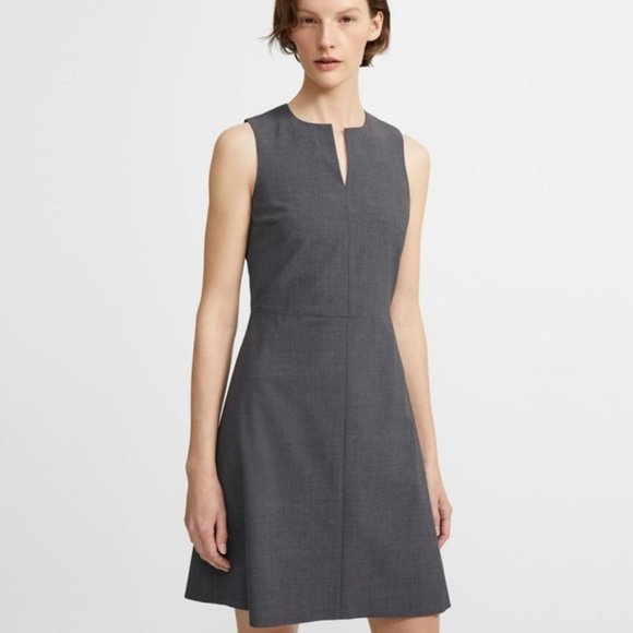 Theory Dresses & Skirts - Theory Miyani Split Front Dress In Stretch Wool